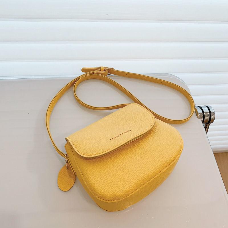 Ladies Solid Shoulder Bags for Women Letter Crossbody Purse Female PU Leather Mini Bags Handbag