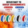 5 Colors Flexible Silicone Wire Kit 16/18/20/22/24/26/28/30 AWG Stranded Tinned Copper Electrical Insulation Cable Hookup Wire Kit with Heat Shrink