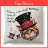 Cotton Linen Alice In Wonderland Pillow Case For A Charming Decor**