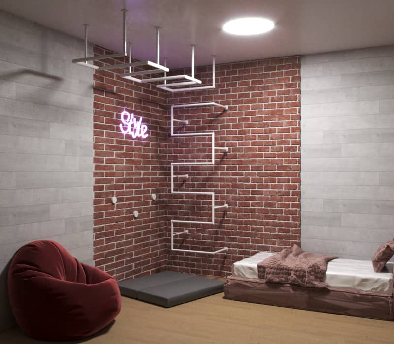 Ceiling Ladder Zigzag Slim Eu - White