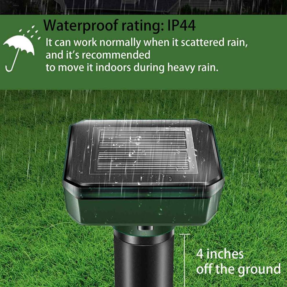 Répulsif à taupes ultrasonique pour jardins, pics anti-taupes solaires à vibration sonique, solution anti-nuisibles respectueuse des animaux pour
