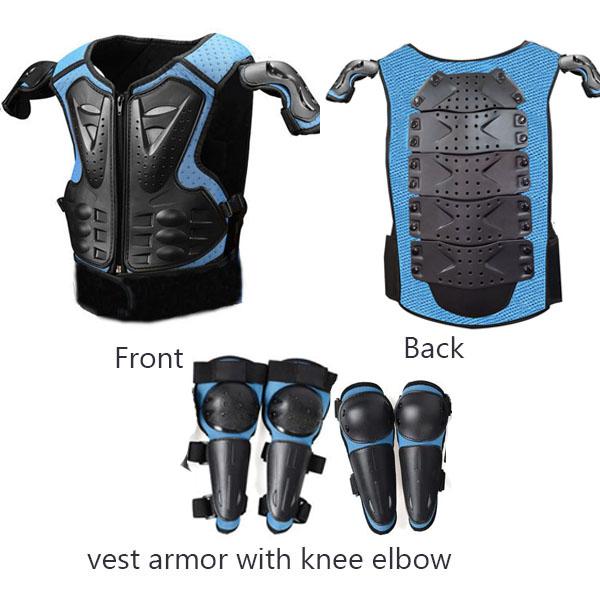 For Height 0.8-1.6M Child Youth Full Body Protect Armor Motocross Armour Vest Skating waistcoat Chest Spine Knee Elbow Guard
