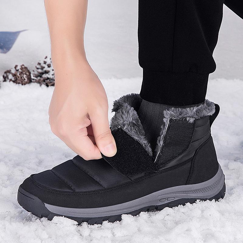 Autumn and Winter Large Size Old Man Cotton Shoes Men and Women Velvet Warm Mother Shoes Soft Sole Grandma Shoes Snow Boots