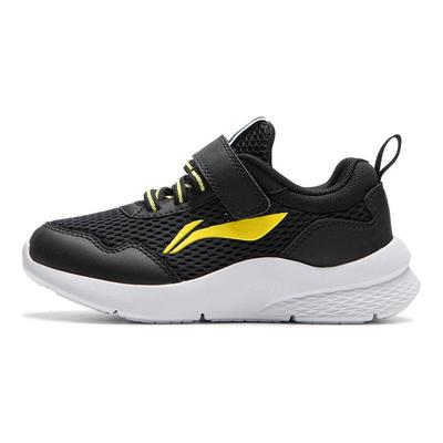 Li Ning Удобные Простые Нескользящие Износостойкие Низкие Повседневные Туфли Детские Кроссовки Черные YKNU080-3