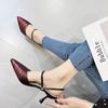 Summer New Korean Version of Fashion High-heeled Single Shoes, Thin Heels with Two Pointed Single Shoes