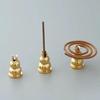 ALLVD Incense holder cylindrical brass mini cute altar easy use durable stylish Japanese design multifunctional study yoga studio tea house meditation