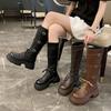 Fall 2024 New Retro Thigh-high Boots Thick Soles Thin Boots Strap Buckle High Knight Boots Women