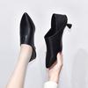 Pointed High Heels Women's Shoes Spring New First-layer Cowhide Deep-mouth Fashion Shoes Thin Heels Two Shoes