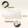[Su Yinyin] Leather heightening 8cm muffin thick-soled little white shoes women's spring and autumn new sports shoes women's dad shoes