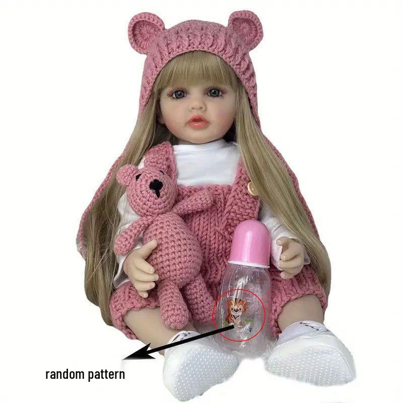 55cm Full Vinyl Baby Doll - Children's Day Gift, Reborn Companion & Bath Toy.