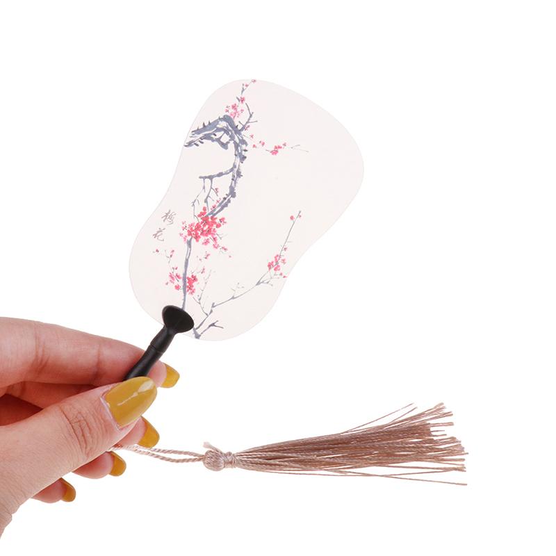 2Pcs 1:12 Dollhouse Miniture Simulation Palm-Leaf Fan Model Toy Home Decoration Accessories