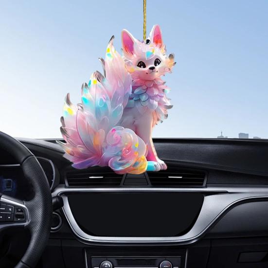 Автомобильная подвеска в виде белки, подвесное украшение со шнурком, легко подвешивается, универсальное использование, украшение для брелока, автомобильный аксессуар