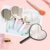 Love Heart Shape Mini Makeup Mirror Small Handheld Makeup Mirrors Sweet Girl Style Suitable for Travel / Carrying Around In Bags