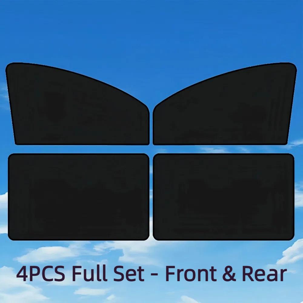 Магнитные солнцезащитные шторки EasyClip для автомобиля - Без клея, УФ-шторки для передних и задних окон | 98% УФ-блок, многоразовая складная шторка для внедорожника/седана