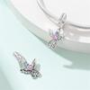 925 Silver Color Romantic Retro Heart Shaped Guardian Butterfly Charms Beads Fit 3mm 925 Original Bracelets DIY Jewelry Gift