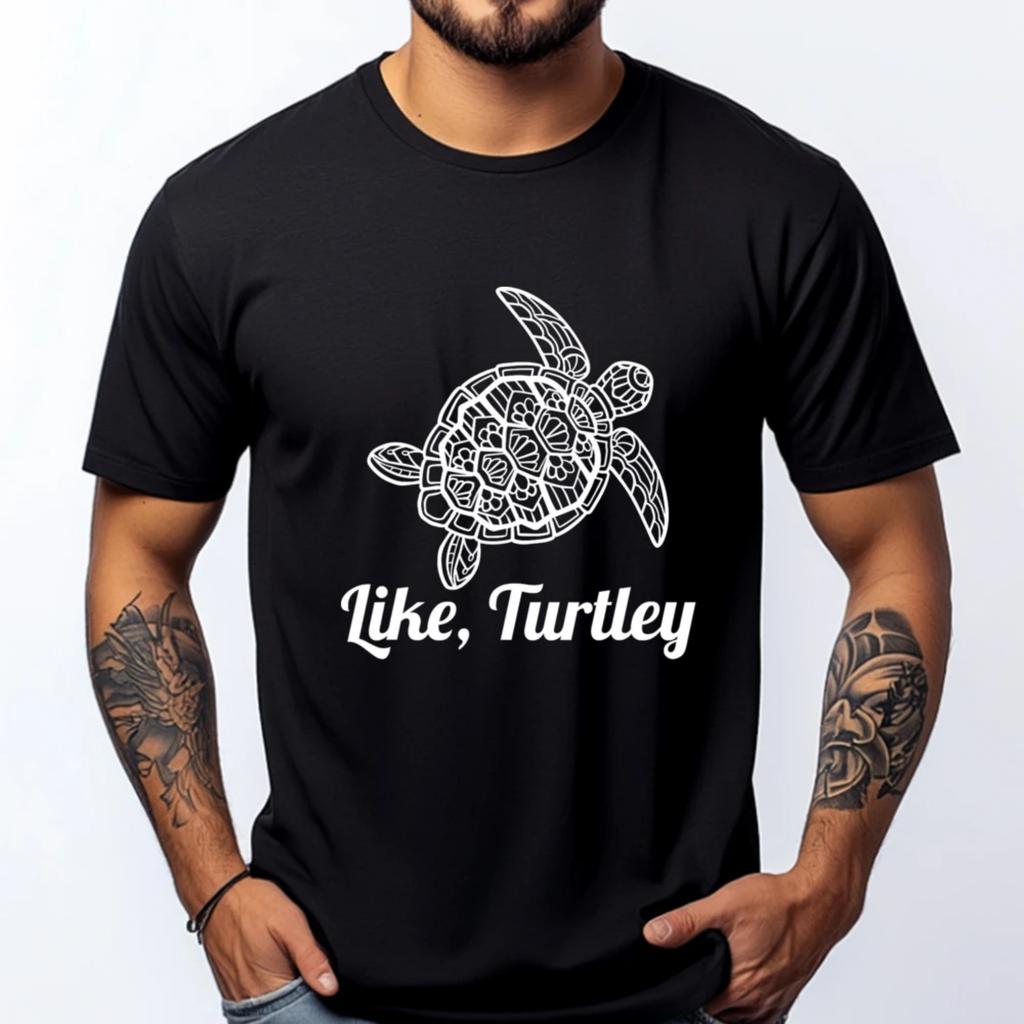 Like Turtley Reptile Cute Tortoise Wildlife Vintage T Shirt Men Cotton T Shirt Men Man Tops Tees Vegan