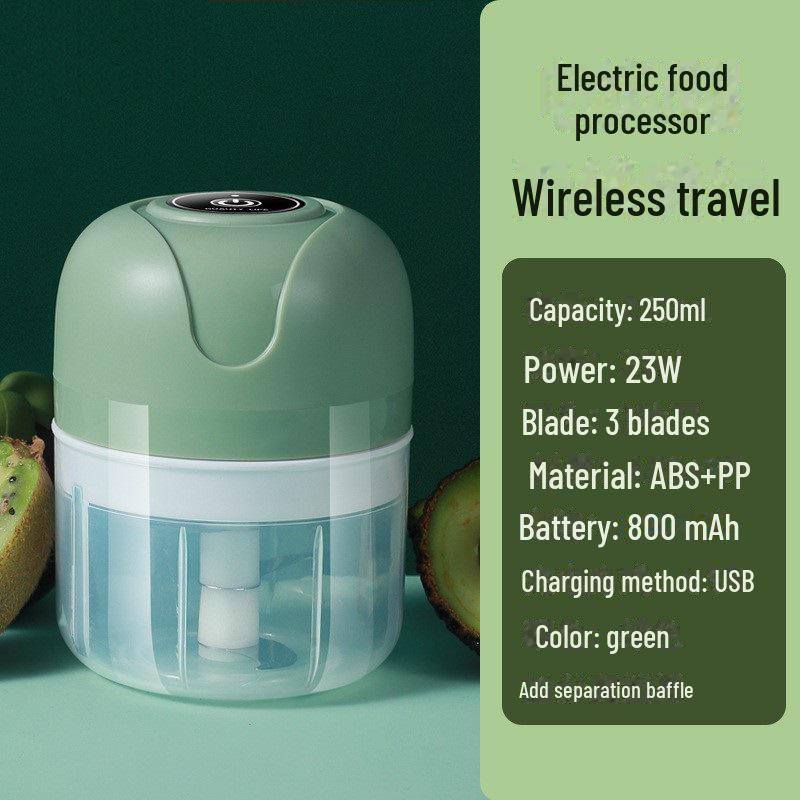 Compact Electric Garlic Grinder & Peeler for Kitchen