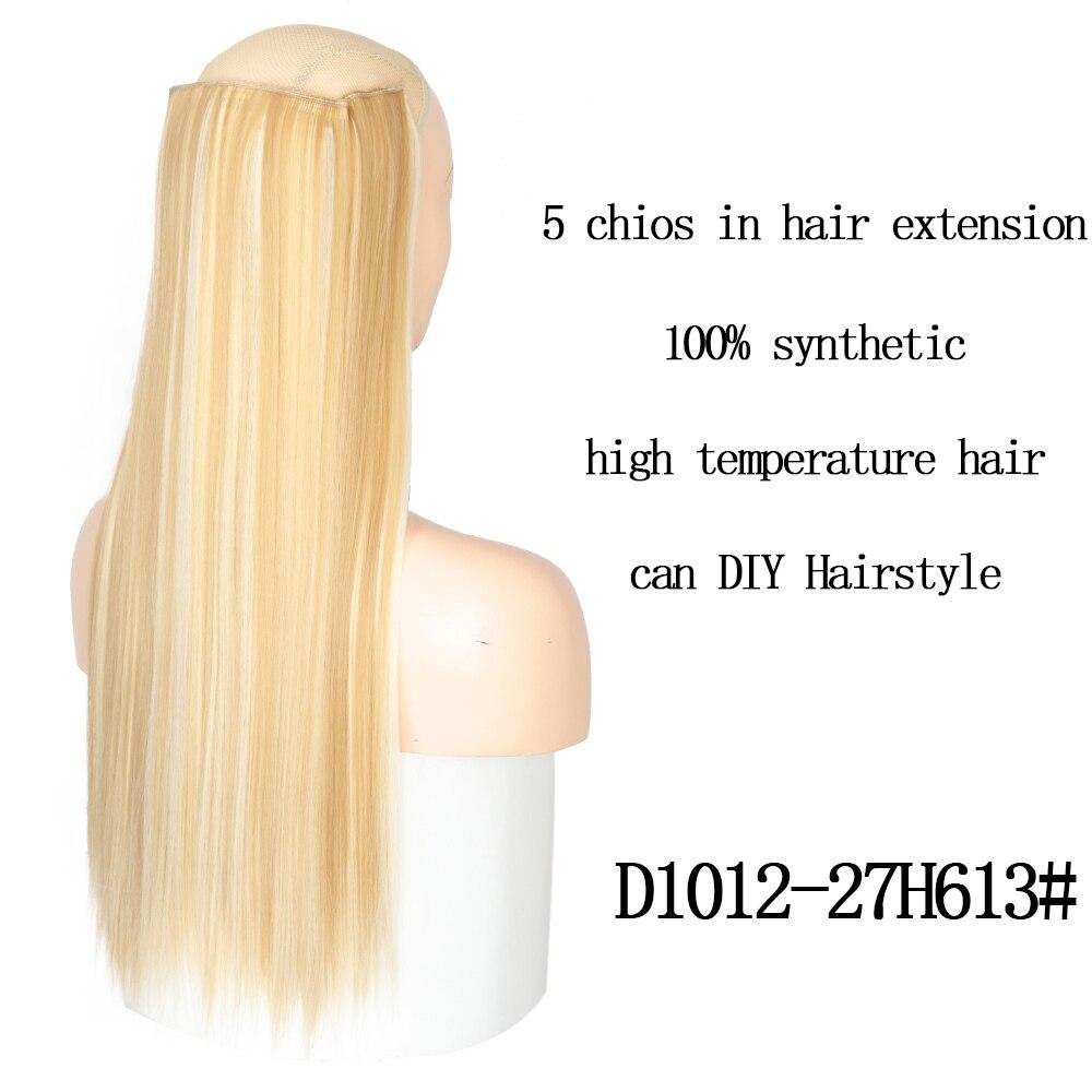 Long Straight Women Hair Extension Synthetic Fiber Hairpiece Daily Wear Long Straight Fake Hair for Women