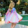 Girls Frozen Princess Elsa Cloak Halloween Children's Shawl Cape Costume