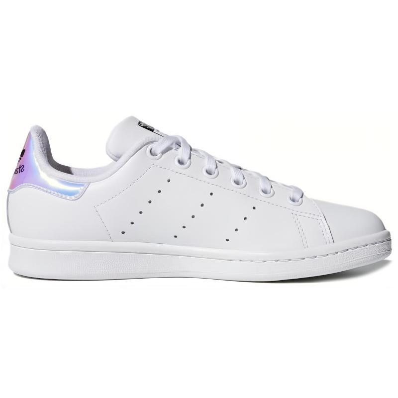 adidas Оригинальные STAN SMITH J Нескользящие, Износостойкие, Дышащие Низкие детские кроссовки для скейтбординга Белые кроссовки AQ6272
