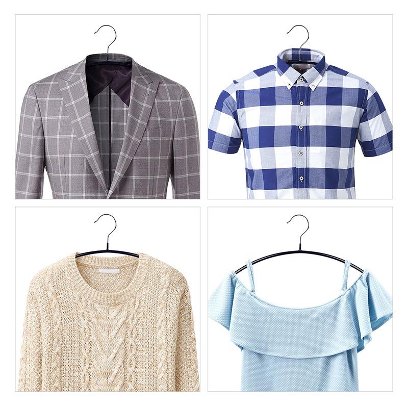 Металлическая дуга утолщенная с нескользящими накладками Вешалки для одежды Идеально подходят для платьев блузок и брюк Рубашек и свитеров Домашние вешалки