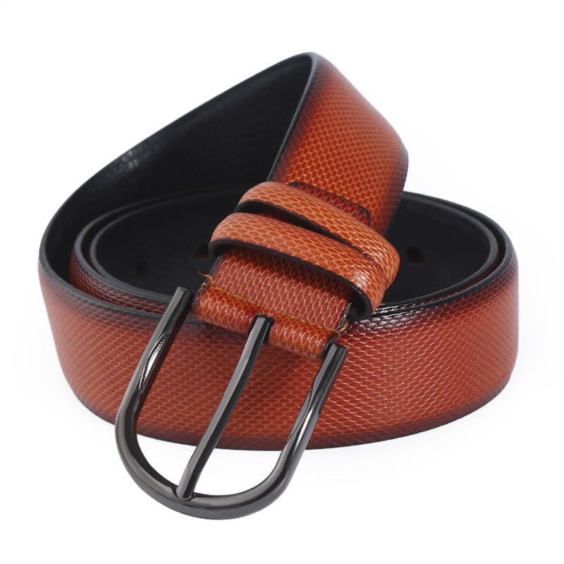 Ремень из гладкого сплава с пряжкой из искусственной кожи, износостойкий и устойчивый к царапинам, мужской деловой ремень