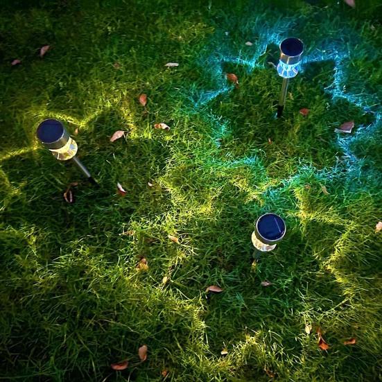 10 шт., солнечные дорожки, супер яркие IP65, водонепроницаемые газонные лампы на солнечных батареях, ландшафтное освещение, садовые украшения