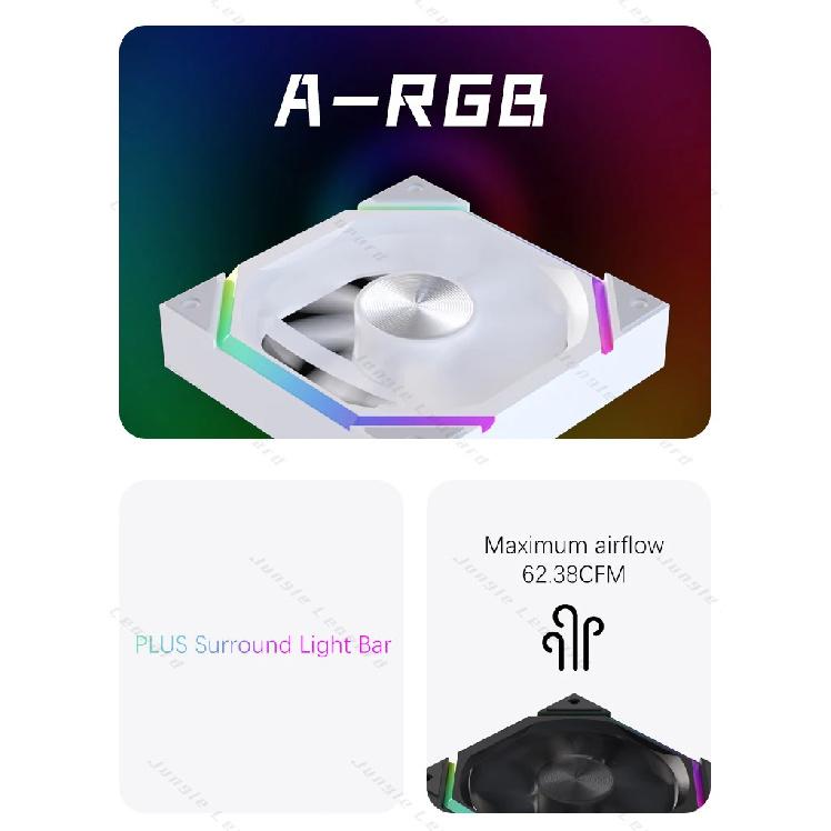 Jungle Leopard Galaxy Prism XH Потоковые Бегущие Огни Вентилятор для Корпуса ПК 120мм ARGB Циклический Зеркальный Световой Эффект PWM Охлаждающий Вентилятор