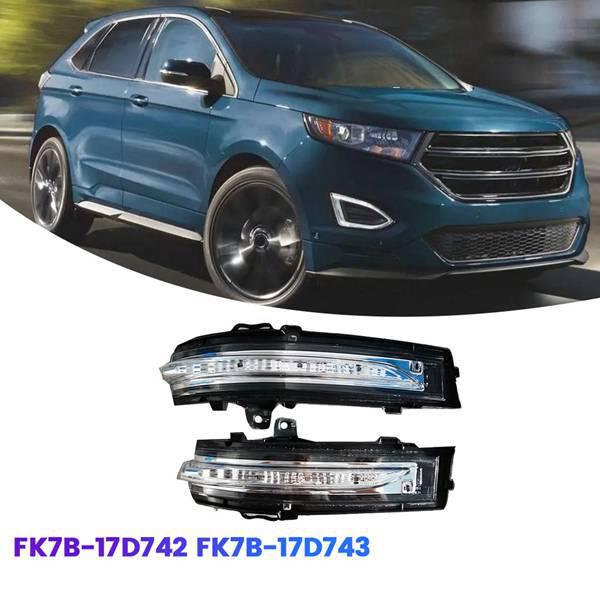 FK7B-17D742 and FK7B-17D743 turn signals fit Ford Edge models from 2015 to 2020.
