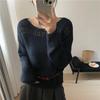 Women Autumn Winter Loose Knitted Sweater Soft Warm Long Sleeve Solid Color Casual Oversized Pullover Daily Streetwear Tops