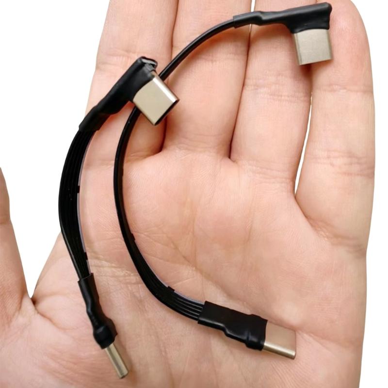 Тонкий USB 2.0 Type C на Type C Кабель для передачи данных с Г-образными разъемами Провод для подключения к FPV и другим устройствам