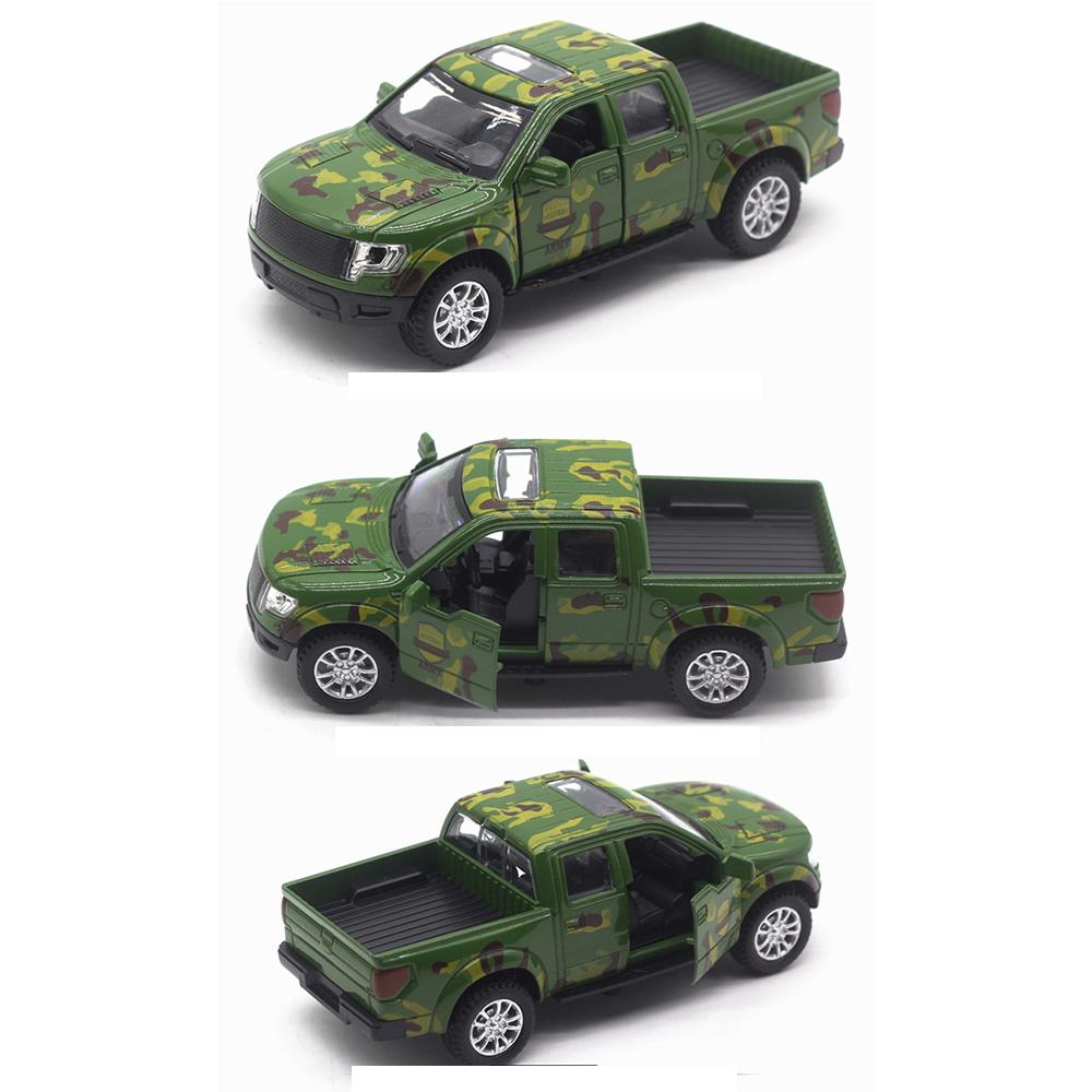 1/32 Toyota Pickup, игрушечная модель, может открывать двери, камуфляж, автомобиль, музыкальный свет, имитация автомобиля с откатным механизмом для детей, игрушки, подарки