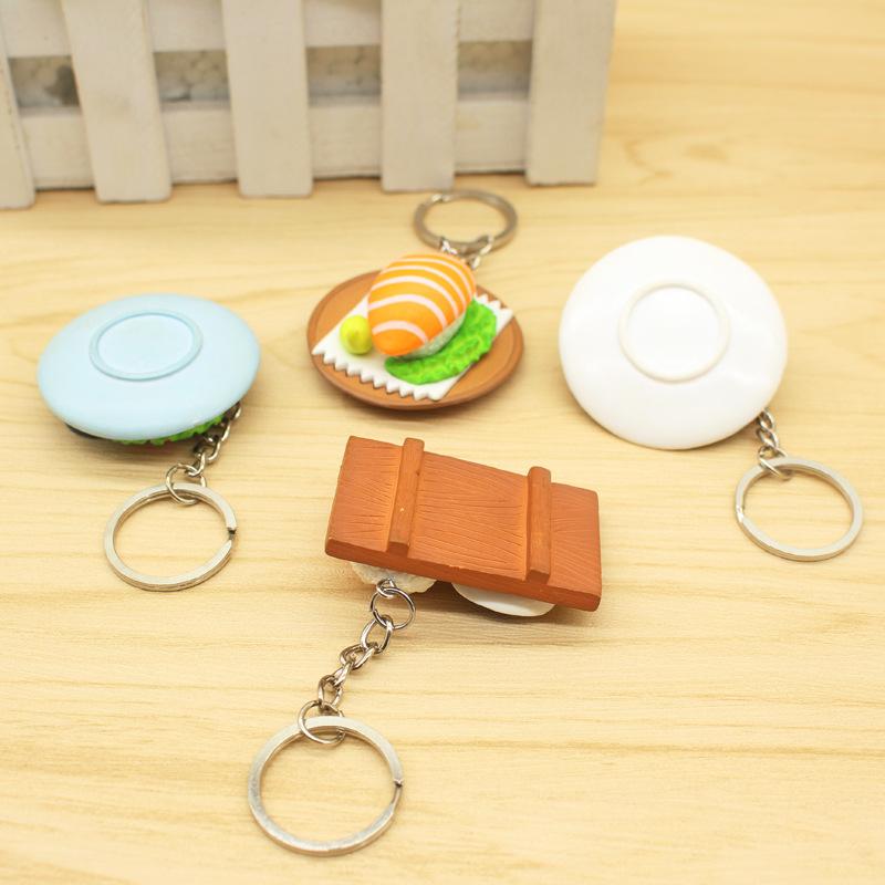 Креативные женские ломтики лосося милые суши цинковый сплав сумочка кулон ювелирные изделия брелок держатель для ключей брелок