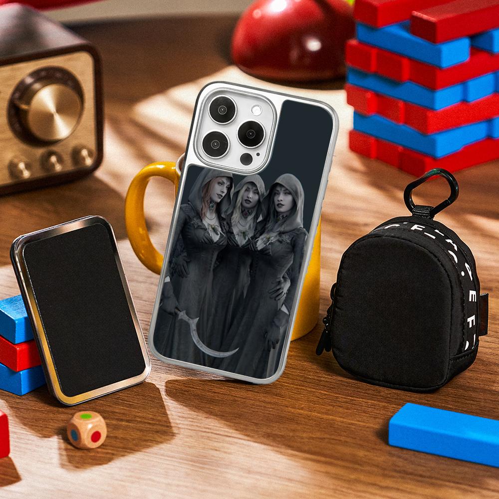 Pop ins thriller evil daughter poster Phone Case for iPhone 16 15 14 13 12 11 Pro Max Sheepskin Silver-edged protective case