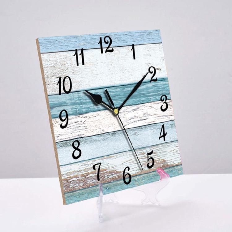 Тихие деревянные настенные часы без тиканья, на батарейках, в деревенском ретро-стиле