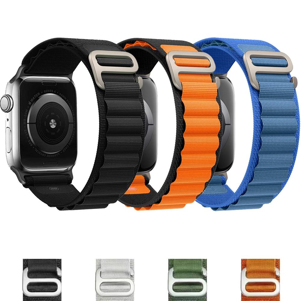 Alpine Loop Band For Apple Watch Series Ultra 7 6 3 Se 8 5 4 3 2 Iwatch Band 45mm 49mm 41mm 44mm 40mm Strap Nylon Bracelet