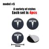 Автомобильная наклейка Tesla Car 56 мм Значок Наклейки на центральные колпачки ступиц для Tesla Model S Model 3 2024 Model Y X Колпачок центра колеса шины Значок