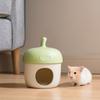 Unique Acorn Hamster Ice Cage Cute Cooling Hamster Cooling Nest Decorative Ceramic Nest Dodge House for Dwarf Mouse Chipmunk