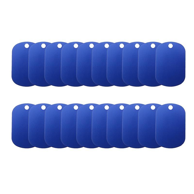 20 шт. алюминиевая пустая прямоугольная бирка для собак с лазерной гравировкой на заказ, ювелирное изделие, кулон, брелок, ожерелье, ошейник для кошек, аксессуары