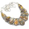 Plume Agate  Gemstone Handmade 925 Silver Jewelry Necklace 18" JCN370-23