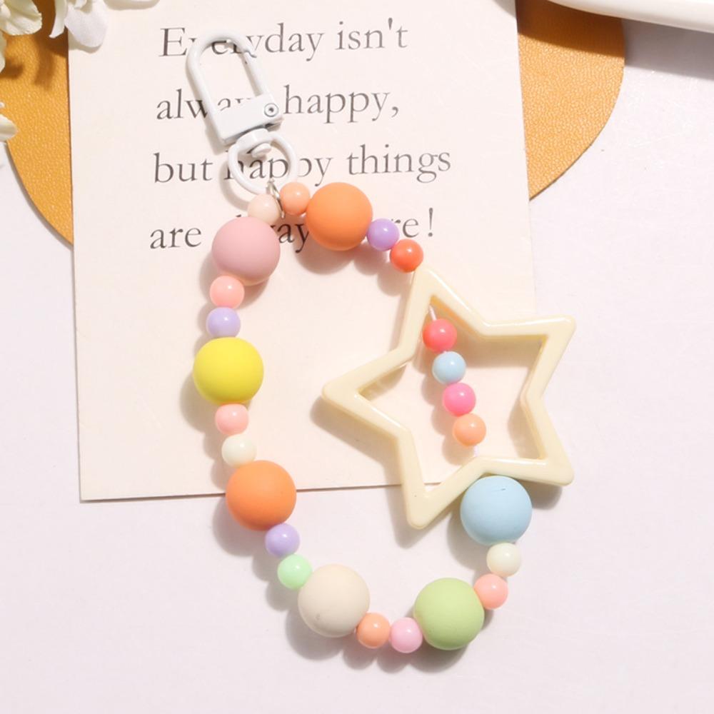 Hollow Star Colorful Phone Lanyard Heart Glitter Wrist Straps Phone Accessories