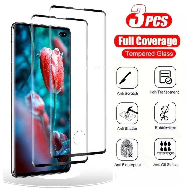 3 шт. изогнутое закаленное стекло для Samsung Galaxy S24 Ultra S20 S21 S23 Plus S21 FE стекло для телефона Samsung Note 10 20 Ultra S10 S9