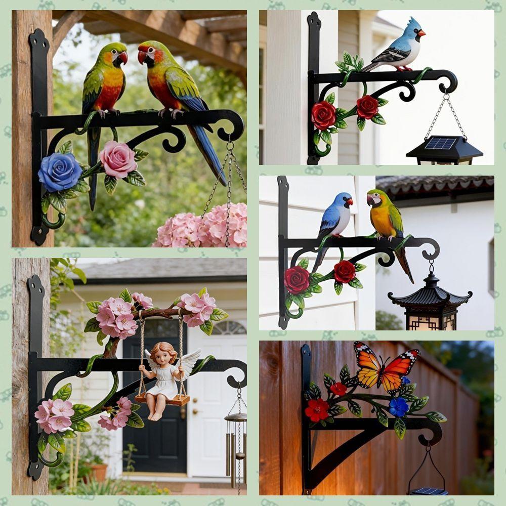 Rust-Proof Hanging Bracket Colorful Metal Decorative Rack Beautiful Wall Hook Corridor