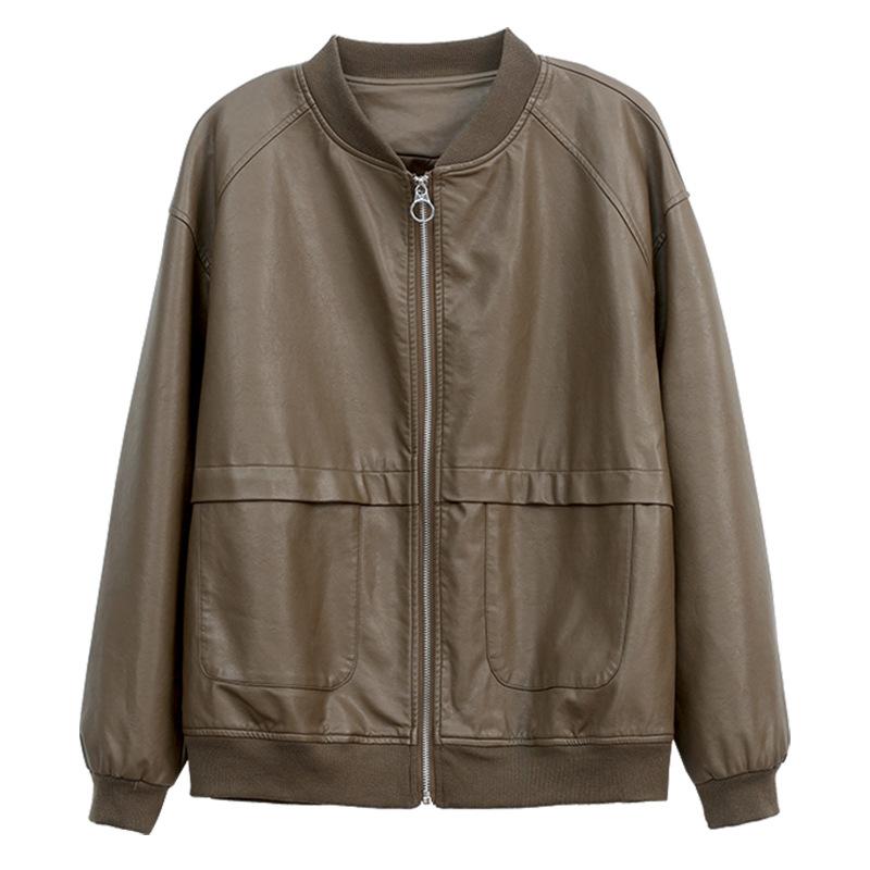 This Year's Popular Short PU Leather Jacket for Women In Autumn and Winter New Loose Style Versatile Leather Jacket Casual Jacket