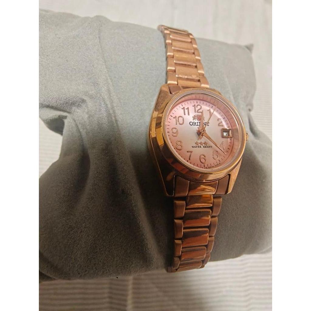 Used Excellent condition, rare, exhibition case back, ORIENT automatic ladies' watch, pink gold