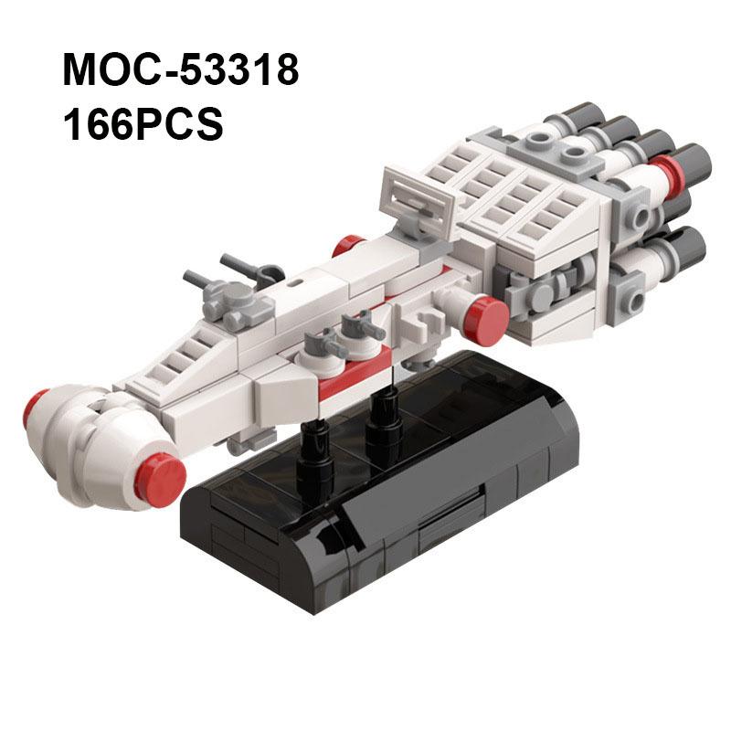 166Pcs Moc-53318 Mini Spaceship Building Blocks Toys Kit Space Wars Diy Model Bricks Toy Kids Gift