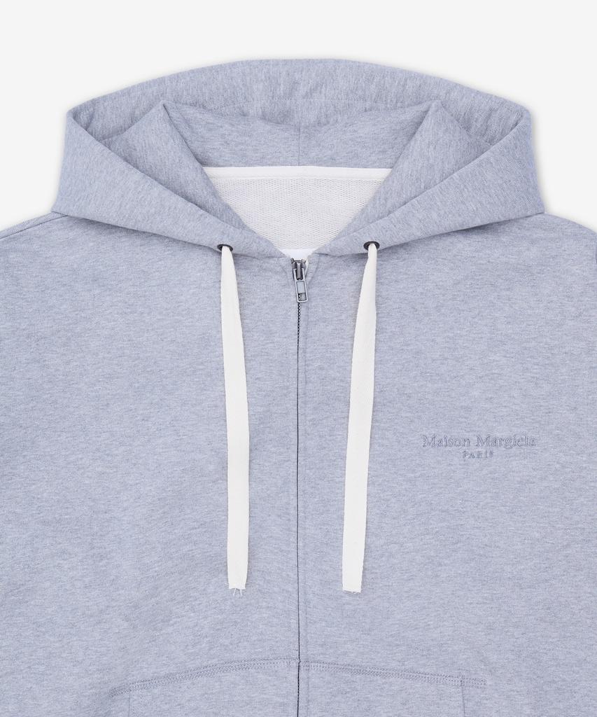 Drawstring Zip-Up Hoodie - Gray / S67Hg0024S25505858M