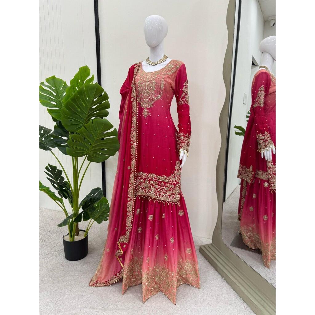 Salwar Kameez Indian Pakistani Dress Bollywood Wedding Party Wear Salwar Suit V-1007
