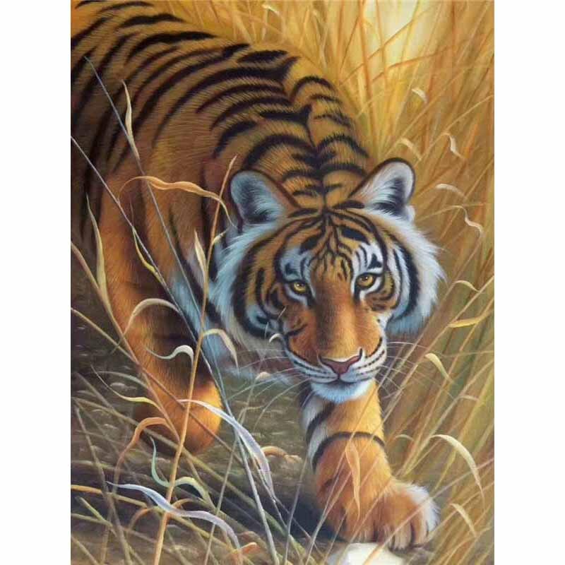 Новый 5D DIY алмазная живопись Тигр Алмазная вышивка животные вышивка крестиком полная квадратная круглая дрель ремесла домашний декор ручной подарок