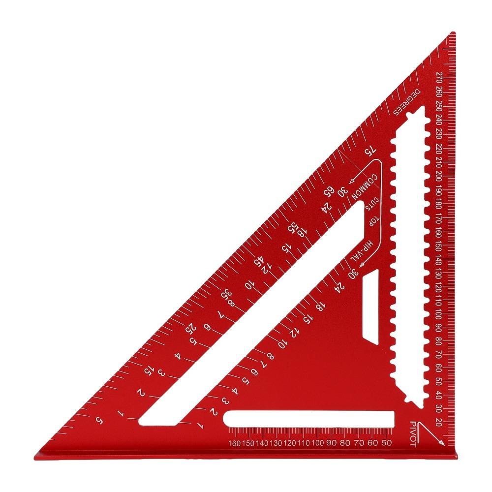 12 Inch Rafter Square Aluminum Alloy Carpenter Square Triangle Angle Protractor Carpentry
